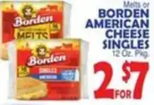 Bravo Supermarkets Borden american cheese singles offer