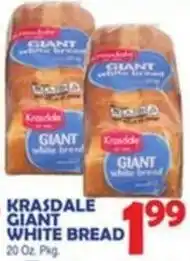 Bravo Supermarkets Krasdale giant white bread offer