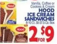 Bravo Supermarkets Hood ice cream sandwiches offer