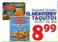 Bravo Supermarkets El Monterey taquitos offer