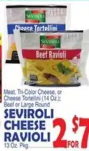 Bravo Supermarkets Seviroli cheese ravioli offer