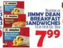 Bravo Supermarkets Jimmy Dean breakfast sandwiches offer
