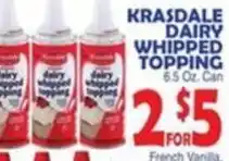 Bravo Supermarkets Krasdale dairy whipped topping offer