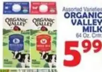 Bravo Supermarkets Organic Valley milk offer