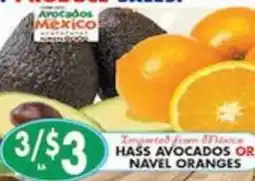 Associated Hass avocados or navel oranges offer