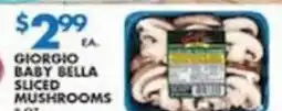 Associated Giorgio baby bella sliced mushrooms offer
