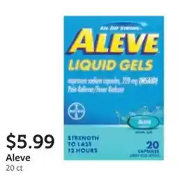 Fareway Aleve liquid gels offer