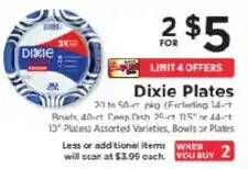 ShopRite Dixie Plates offer