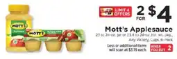ShopRite Mott's Applesauce offer