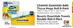 ShopRite Charmin Essentials Bath Tissue Mega Roll 6-Pack offer