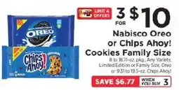 ShopRite Nabisco Oreo or Chips Ahoy! Cookies Family Size offer