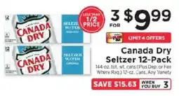 ShopRite Canada Dry Seltzer offer