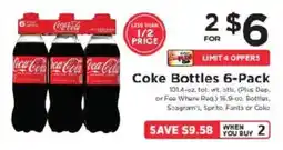 ShopRite Coke Bottles 6-Pack offer