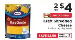 ShopRite Kraft shredded cheese offer