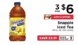 ShopRite Snapple Iced Tea offer