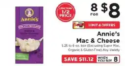 ShopRite Annie's Mac & Cheese offer