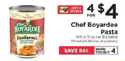 ShopRite Chef Boyardee Pasta offer