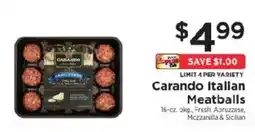 ShopRite Carando Italian Meatballs offer