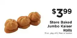 ShopRite Store Baked Jumbo Kaiser Rolls offer