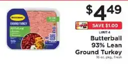 ShopRite Butterball 93% Lean Ground Turkey offer