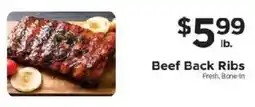 ShopRite Beef Back Ribs offer