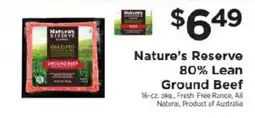 ShopRite Nature's Reserve Ground Beef offer