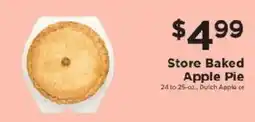 ShopRite Store Baked Apple Pie offer