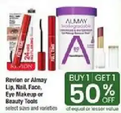 Star Market Revlon or Almay Lip, Nail, Face, Eye Makeup or Beauty Tools offer