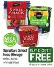 Star Market Signature Select Food Storage offer