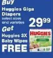 Star Market Huggies Giga Diapers offer