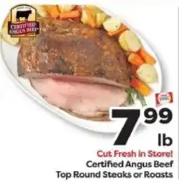 Weis Markets Certified Angus Beef Top Round Steaks or Roasts offer