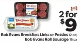 Bob Evans Breakfast Links or Patties