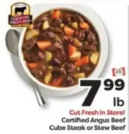 Weis Markets Certified Angus Beef Cube Steak or Stew Beef offer
