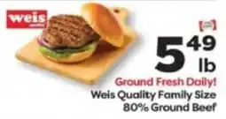 Weis Markets Weis Quality Family Size Ground Beef offer