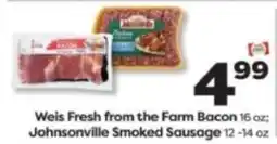 Weis Markets Weis Fresh from the Farm Bacon offer