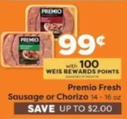 Weis Markets Premio Fresh Sausage or Chorizo offer