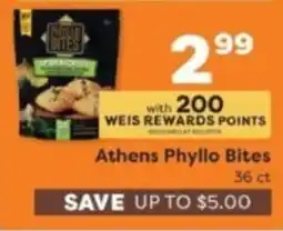 Weis Markets Athens Phyllo Bites offer