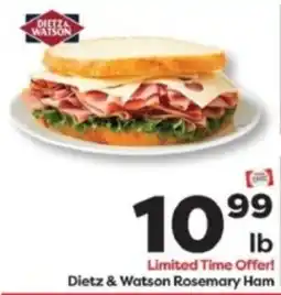 Weis Markets Dietz & Watson Rosemary Ham offer