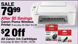 Bi-Mart Canon Ink Cartridges offer