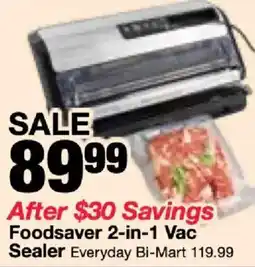 Bi-Mart FoodSaver 2-in-1 Vac Sealer offer