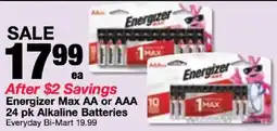 Bi-Mart Energizer Max AA or AAA Alkaline Batteries offer