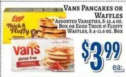 Trade Fair Supermarket Vans pancakes or waffles offer