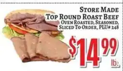 Trade Fair Supermarket Store Made Top Round Roast Beef offer