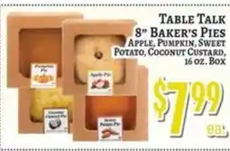 Trade Fair Supermarket Table Talk Baker's Pies offer