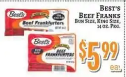 Trade Fair Supermarket Best's beef frankfurters offer