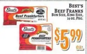 Best's beef frankfurters