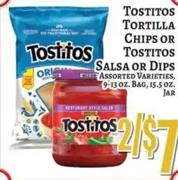 Trade Fair Supermarket Tostitos tortilla chips or tostitos salsa or dips assorted varieties offer