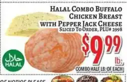 Trade Fair Supermarket Halal combo buffalo chicken breast with pepper jack cheese offer