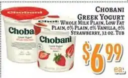 Trade Fair Supermarket Chobani Greek Yogurt offer