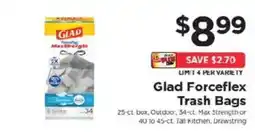 ShopRite Glad Forceflex Trash Bags offer